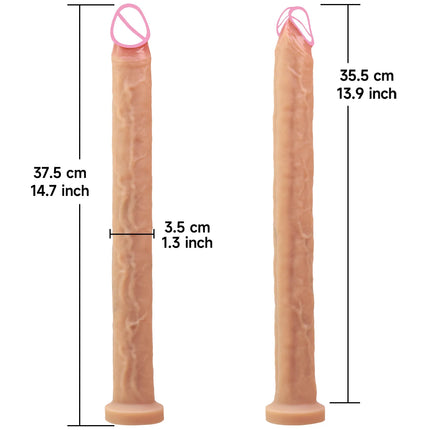 Double Head Realistic Silicone Dildo Long Anal Plug Vaginal Stimulator for Lesbian Couples And Gay Men Liquid Silicone Sex Toy