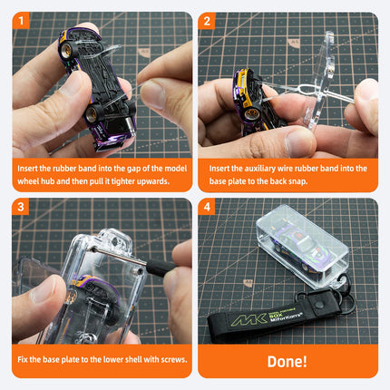 1/64 Scale Diecast Model Car Display Case  portable dust-proof storage box,hanging accessory