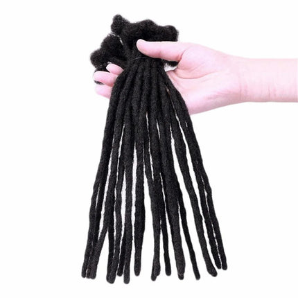 Dreadlock Extensions Real Human Hair For Man/Women Permanent Loc Extensions 60 Strands 6-14 Inch Brazilian Dreadlock