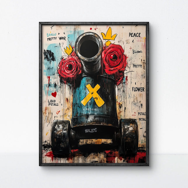 Colorful Graffiti Headphone And Vinyl Record Art Poster Prints Abstract Street Graffiti Pop Crown Animals Living Room Home Decor
