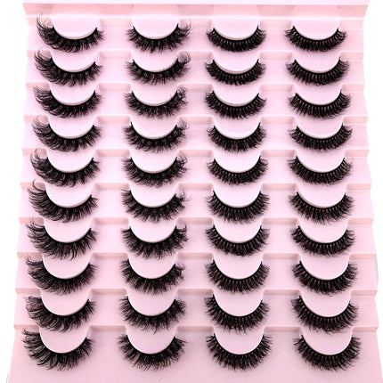 2023 New 20 pairs natural long 3D mink false eyelashes fake lashes makeup kit Mink Lashes extension eye lashes short eyelashes