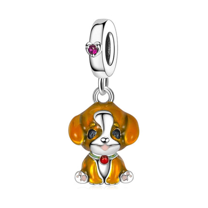 Hot Sale 925 Sterling Silver Puppy Beads & Teddy & Golden Retriever Dangle Charm Fits Bracelet Beloved Pet Pendant Gifts
