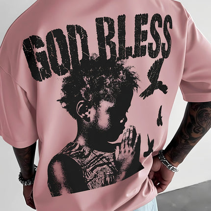 The new men's T-shirt for the summer of 2025 features a casual fashionable comfortable and breathable 3D letter pattern print