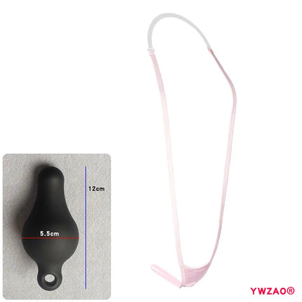 YWZAO Hanging Neck Underwear Adult Plug Anal Fisting Toys Butt Dildo Thongs Lingerie Anus Ass Panties Men's Briefs Sexy Gay