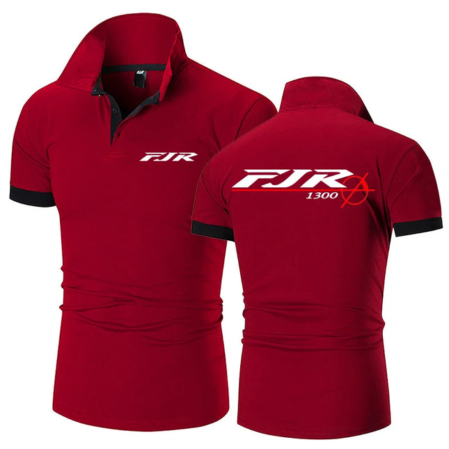 2025 Summer Man's FJR 1300 MOTORCYCLE Logo Print New Type High Quality Loose And Comfortable Versatile Short Sleeve Polo Shirt
