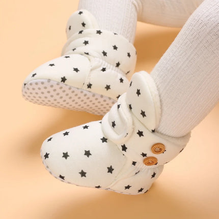 0-18M  Boots For Newborn Baby Girl Snow Boots Winter Thermal Shoes Plush Ankle Boots Winter Baby Boys And Girls Thermal Shoes