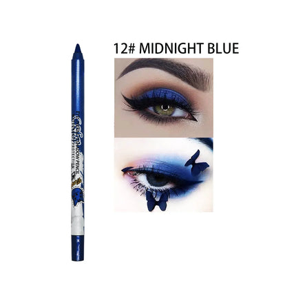 Quick-dry Eyeliner Pencil Colorful Long-lasting Eye Liner Pen Waterproof No Blooming Blue Pink Black Cosmetics Tools