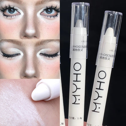 Waterproof Glitter White Eyeshadow Highlighter Pencil Long-lasting Brighten Lying Silkworm Pearlescent Silver Korean Eye Makeup