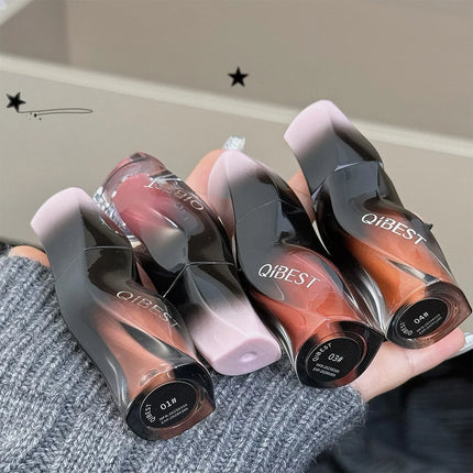 QIBEST 1PC Sexy Red Women's Lipstick Long Lasting Waterproof Liquid Lipstick Matte Lip Mud Non-Stick Cup Lip Gloss Tint Makeup