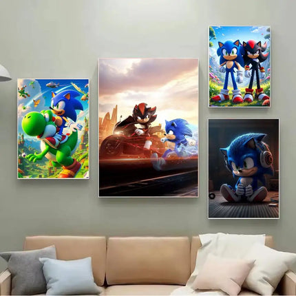 Sonic Self-adhesive Poster Sticker Waterproof / Sonic Self-adhesive Poster Sticker
