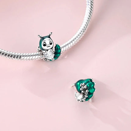 Spring Charms Beads Pendant 925 Sterling Silver Flower Butterfly Dragonfly Mushroom Charms Fit Bracelet Woman Man DIY Jewelry