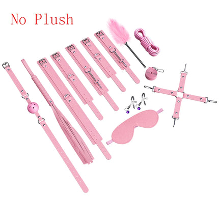 Bdsm Bondage Set Restraint Adult Game Handcuff Neck Collar Wrist Mouth Gag Strap Fetish SM Sex Toys for Woman Couples Product