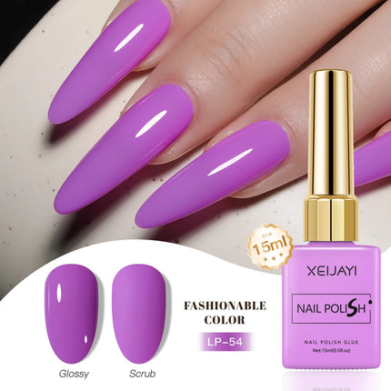 Colored Square Bottle Nail Varnish Gel 60 Colors Gloss Matte Ice-clear Nail Polish Fruit Green Nail Art Soak Off UV Gel Lacquer