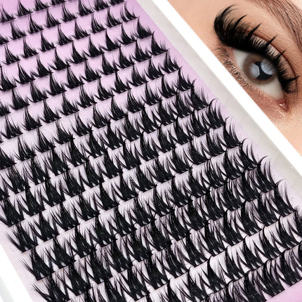 HBZGTLAD 15 Row Fairy Eyelash Cluster Manga Eyelash Cluster Transparent Spike Anime Eyelash Extension Makeup Tool Personal Manga