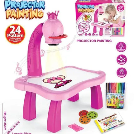 Baby Projection Drawing Board Childrens Early Education Art Drawing Toys Cultivate Kids Interest Study Puzzle Painting Toys Gift