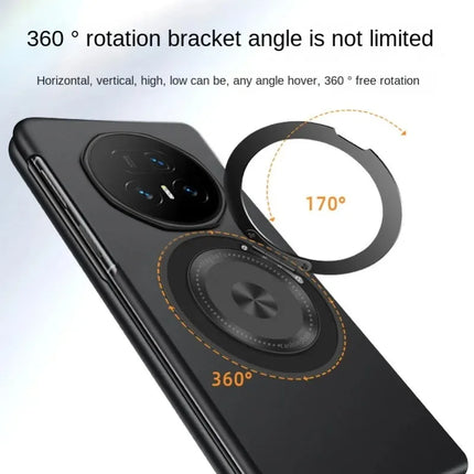 360°Rotate Metal Ring Bracket Car Magnetic Case For Honor Magic V5 V3 V2 Vs3 Vs2 Anti-Drop Wireless Charge Slim Protective Cover