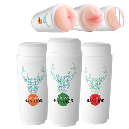 Realistic Soft Silicone Male Masturbator - Vaginal Pocket Pussy & Scrotum Stimulator, Safe Adult Sex Toy for Men
