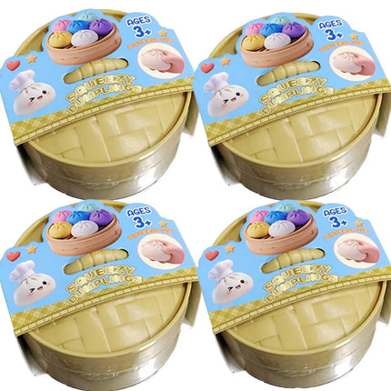 Colorful Simulated dumpling squishie Relaxing Relieve Anxiety Antistress Enhance Happiness Reusable Rebound Squeeze Reliever Toy