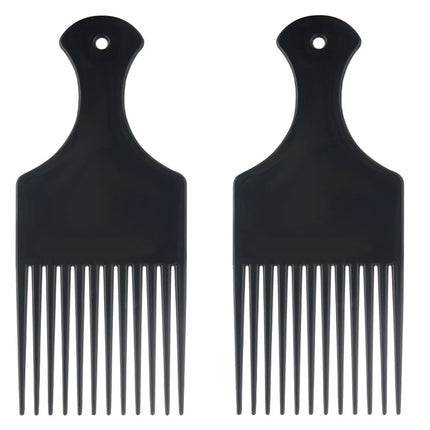 Afro Pick Comb For African American Hair Wide Tooth Detangle Styling Comb For Curly Kinky Wig Braiding Hairdressing Tool