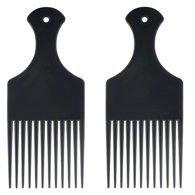 Afro Pick Comb For African American Hair Wide Tooth Detangle Styling Comb For Curly Kinky Wig Braiding Hairdressing Tool