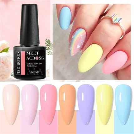 3pcs Macaron Color Gel Nail Polish Set HEMA TPO FREE Semi Permanent Soak Off UV Gel Varnish For Spring Summer Nail Supplies DIY