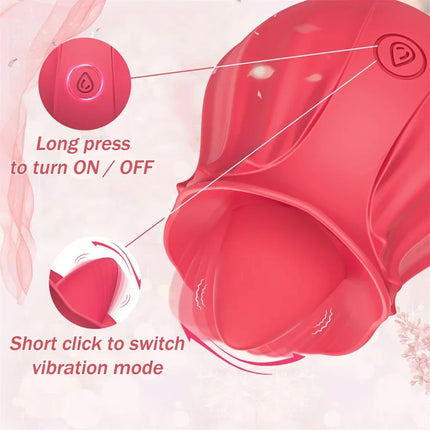 Powerful Suction Clitoral Stimulator - IPX7 Waterproof Rose Toy, Long Battery & Ultra Quiet, G-Spot & Oral Vibration for Women