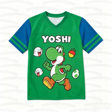 Summer Cute Men's Women's Short Sleeve T-shirt Yoshi Football Jersey Fashion T-shirt Cosplay Jersey Fan Gift Tops