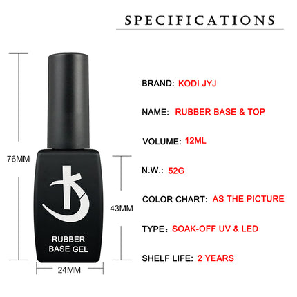 KODI JYJ Base and Top Coat for Gel Polish Acid free Primer Varnish Hybrid Semi Permanent Lot Matte Top Nails Thick Rubber Base