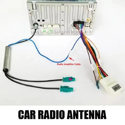 Car Special Radio Antenna AM/FM Audio Radio Signal Amplifier Dual Fakra RF Radio Antenna Aerial Adapter for Volkswagen