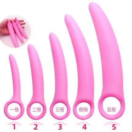 Dual-use Anal Plug Silicone Vaginal Muscle Training Dilator Anal Butt Plug vaginal plug Female vaginal spasm male Masturbation