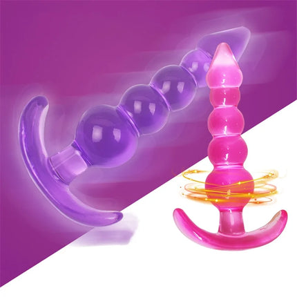 Butt Plug Silicone Anal Plug Prostate Massager Stimulator Adult Supplies Dilator Anus Beads Sex Toys For Women Man Gay Ass Tail