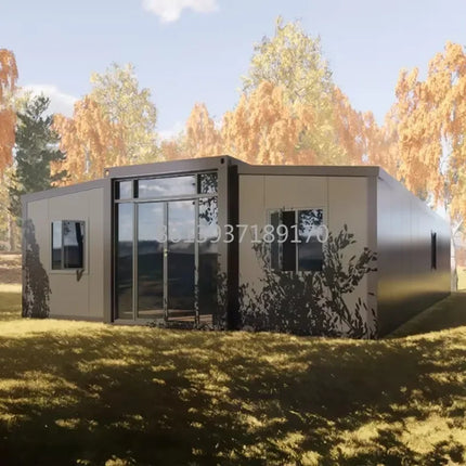 1 MOQ Factory Customized Luxury Australia Structure Expandable Prefab Collapsible Container House Sliding Home Office 40ft 20ft