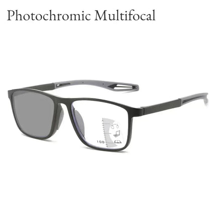 Photochromic TR90 Anti-blue Light Multifocal Reading Glasses New Progressive Near Far Eyewear Men Women Sports Eyeglasses
