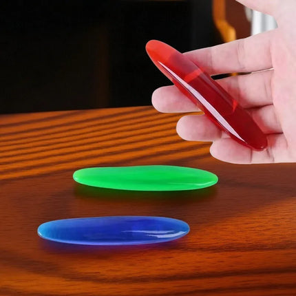 2 Pcs Funny Spinning Around Stone Magic Props Magic Rotating Bar Scientific and Creative Toys Magic Boat Gift Rattleback Rock