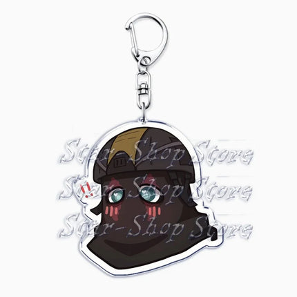 Hot Military Game Ghost Chibis Keychains for Accessories Cod Soldier Soap Simon Riley Keyring Jewelry Fans Friends Gaming Gifts