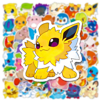 10/30/50PCS Cute Pokemon Anime Cartoon Stickers Decoration DIY Phone Notebook Suitcase Laptop Fridge Graffiti Sticker Decal Toy