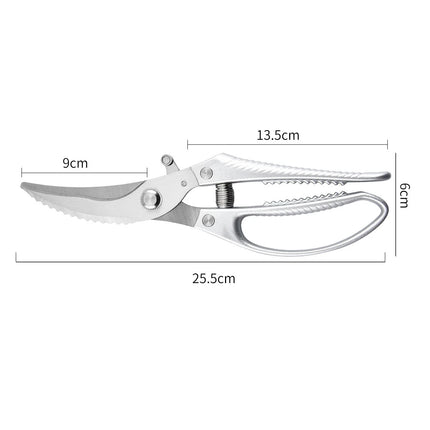 Multifunctional Kitchen Scissors Restaurant Outdoor Use Chicken Bone BBQ Sharp Durable Household Stainless Steel Strong Scissor