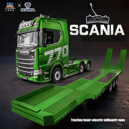 Huina 1501 Scania 770s Fully Proportional Remote Controlled Heavy Truck Trailer Model Tractor Car High end Toy Monster Truck1502