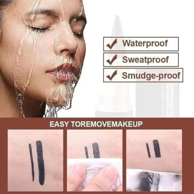 Waterproof Matte Eye liner Gel Fast Drying Smudge Proof Long Lasting Makeup Professional Eyeshadow Pen For Women Girls