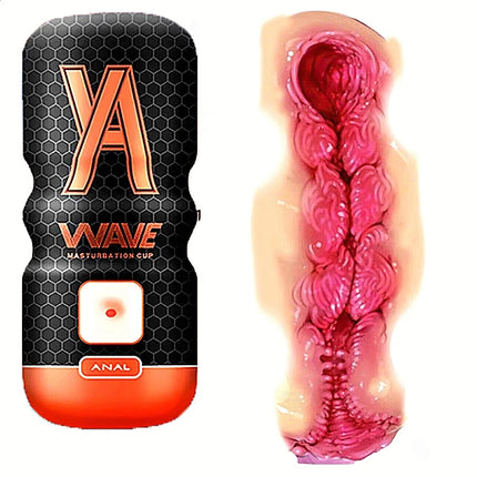 Powerful Sucking Masturbation Cup Realistic Anal Vagina Pocket Pussy Anal Vagina Pocket Pussy Blowjob Massager Male Masturbator