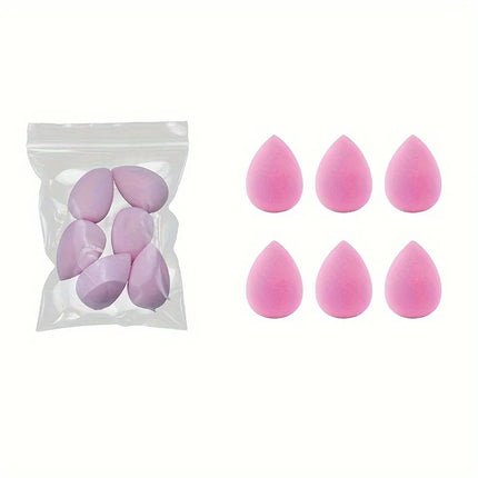6/12PCS Mini Makeup Sponges Set - Latex-Free Dual Use for Foundation/Concealer Travel Size Hypoallergenic