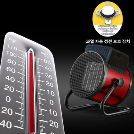 3000W Portable Industrial Electric Heater Thermostat Air Warmer Fast Heat 3 Gear Adjust Overheat Protection 1.5kw/2kw/3kw EN