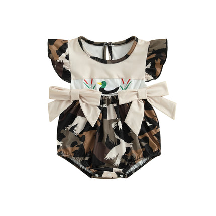 Baby Toddler Girl Bowknot Romper Doll Collar Sleeveless Bodysuit Cute Summer Infant Clothes 2026 New