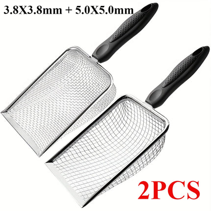 Gardening Soil Sifter Pack of 2 with Handle 3.8mm/5mm Mesh for Sand Compost Rocks Dirt Ideal for Garden Sifting Shovel Work