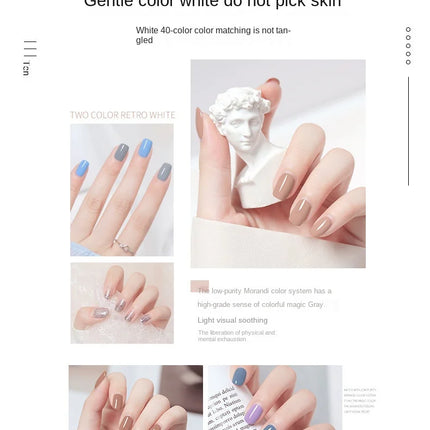10ml Pink Water-based Nail Polish Long Lasting Tearable Quick Dry No Bake Semi-permanent Varnish DIY Fashion Manicure 6 Color