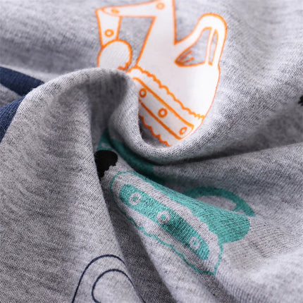 Jumping Meters 2-7T New Arrival Cars Print Boys Girls Sweatshirts Autumn Spring Kids Clothes Hot Selling Shirts Tops Baby