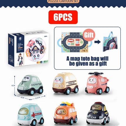 1pc Kids little pull back vehicles vehicle , fire truck, ambulance, helicopter, police car, aerial ladder truck for boys gifts