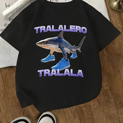 Cool Kawaii Italian Brainrot T-Shirt Kids Cartoon Anime Print Clothes Round Neck Basic Boys Tops Absorbent Casual Shirts Gift