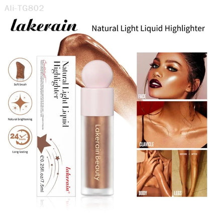 1Pc Lakerain Velvet Liquid Blush - Highly Pigmented Long-Lasting Hydrating Gloss Lip Cheek Makeup in 9 Colors