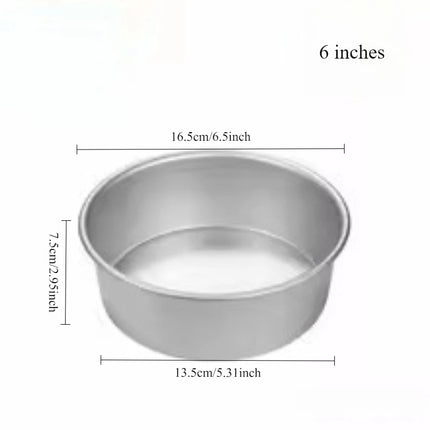 4-8 inch Aluminum Round Cake Bakeware solid bottom Chiffon  die for aluminum alloy Home baking cake mold pan cake tin